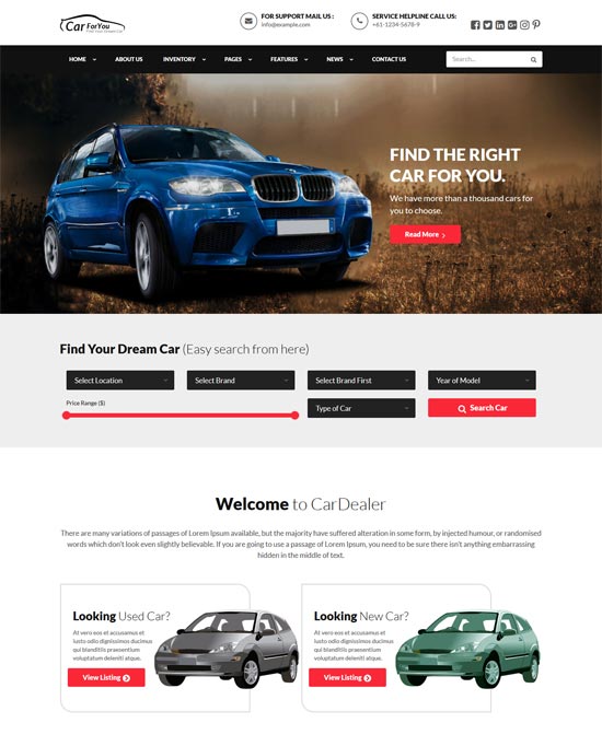 70+ Best Car Automotive WordPress Themes Free & Premium freshDesignweb