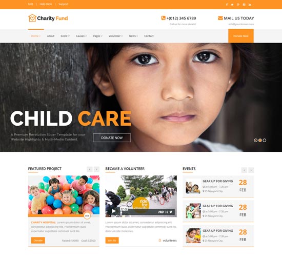 charityfund charity html template 