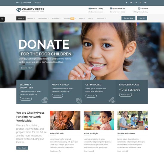 charitypress charity html5 template 