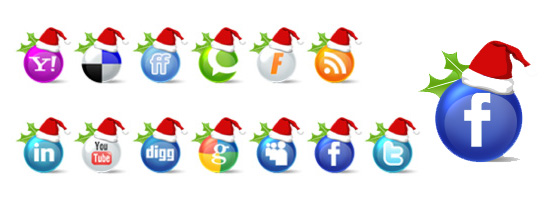 Free Social Media Icons for Christmas