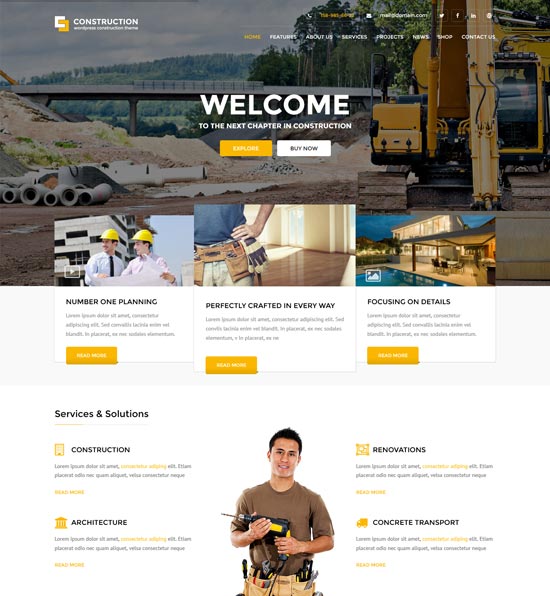 construction business html5 template 