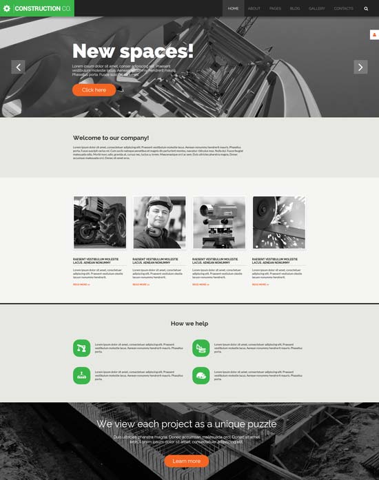 construction co joomla template