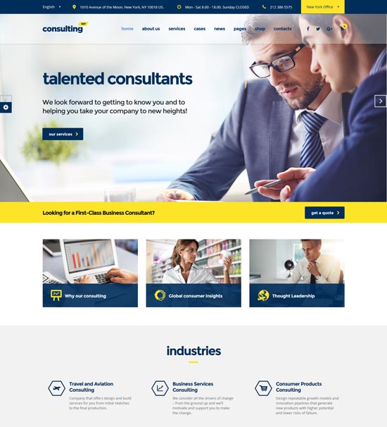 consulting business WordPress theme 