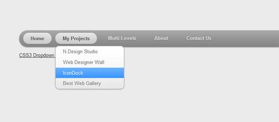 CSS3 Dropdown Menu