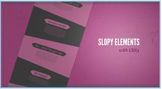 Slopy Elements with CSS3