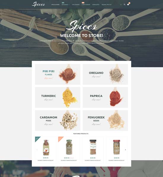culinary spices magento theme