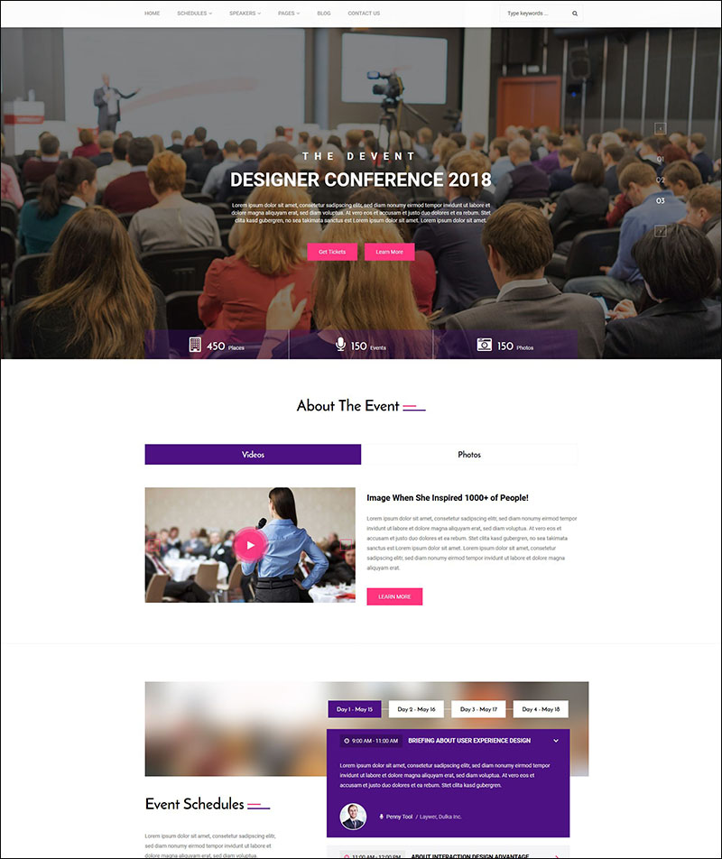 D Event - Event & Conference WordPress Theme