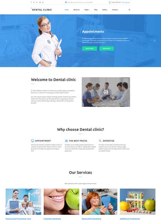 dental clinic dentistry responsive joomla template