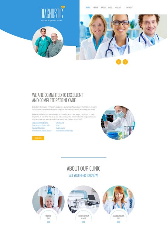 diagnostic medical diagnostic center joomla template