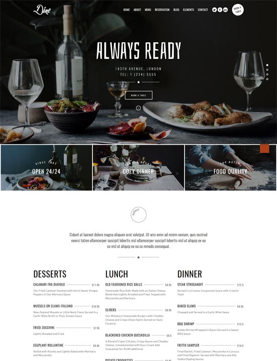 56 Best Cafe & Restaurant WordPress Themes 2023 - freshDesignweb