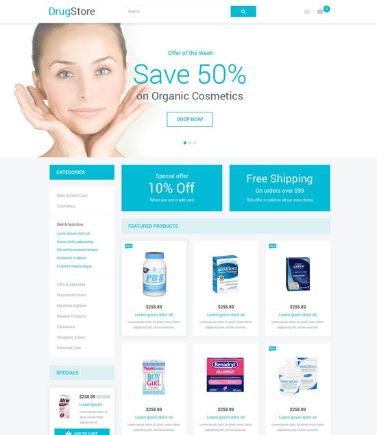 drugstore magento theme