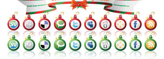 Early Christmas Social Networking Icons