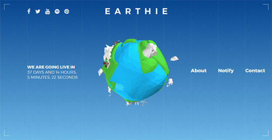 earthie 3d coming soon template 