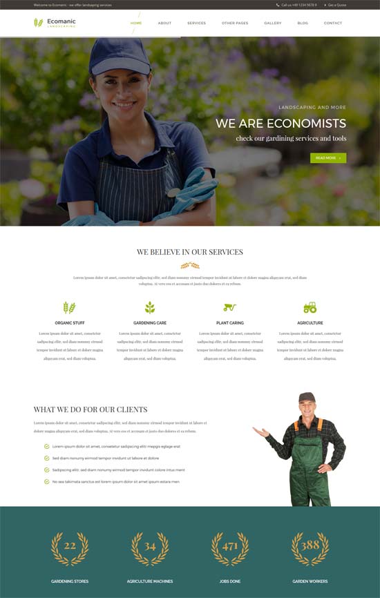 ecomanic gardening landscaping html template 