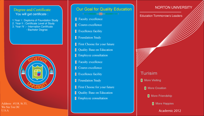 education brochure templates illustrator front page