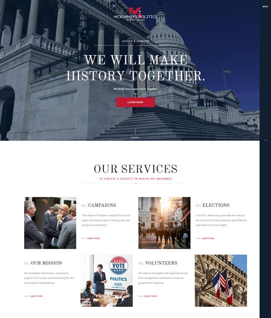 elections political WordPress theme 