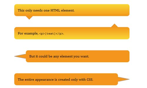 Pure CSS speech bubbles