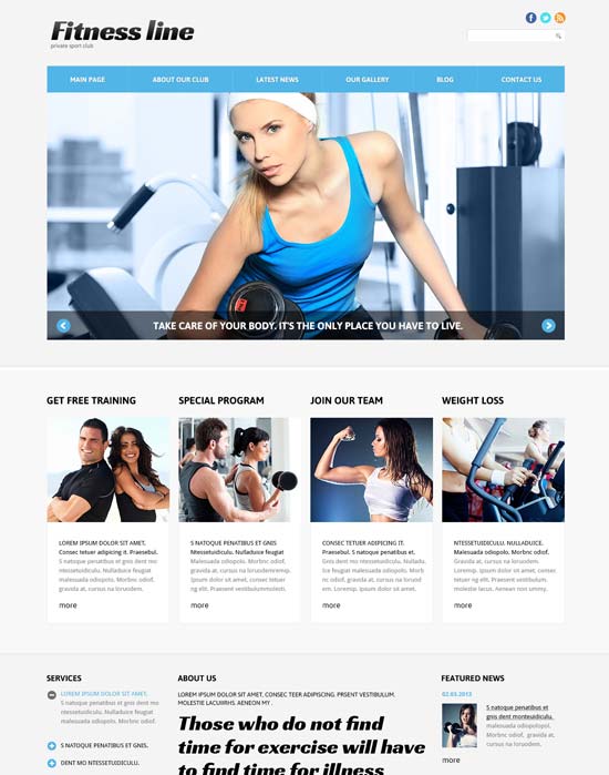 fitness club for profit joomla template