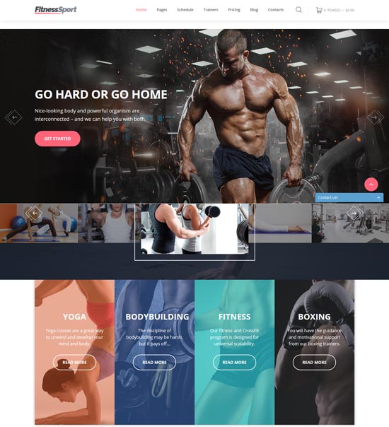 fitnesssport website template