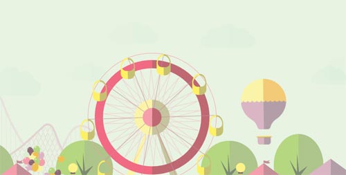 flat design amusement park svg html5