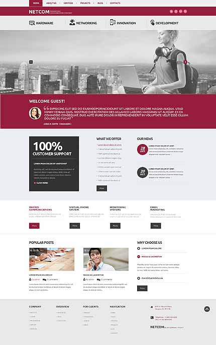 Communications Responsive WordPress Theme