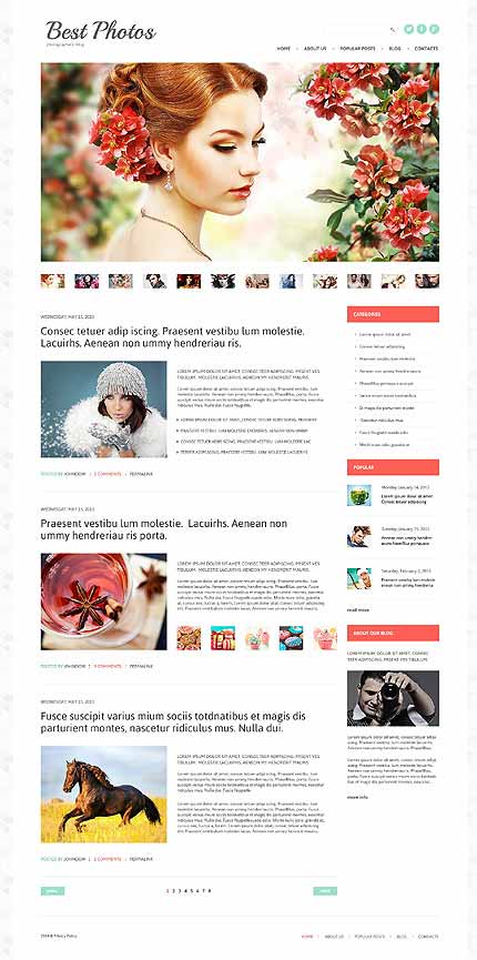 Photographer Portfolio Responsive WordPress Theme