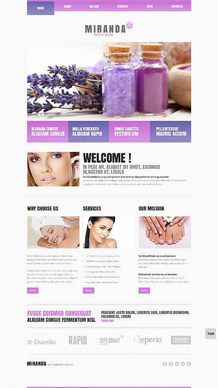 Beauty Salon Responsive WordPress Theme