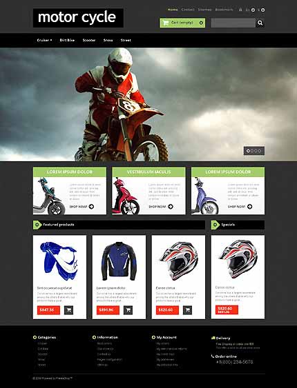 Bike Shop Responsive PrestaShop Theme