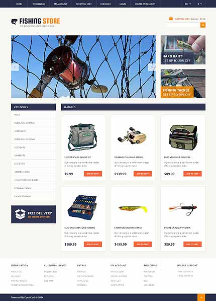 Fishing Responsive OpenCart Template