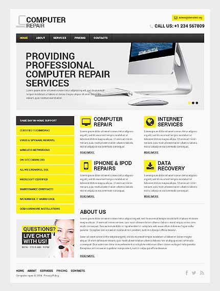 Computer Repair Responsive Website Template