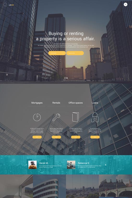 flat real estate responsive joomla template 