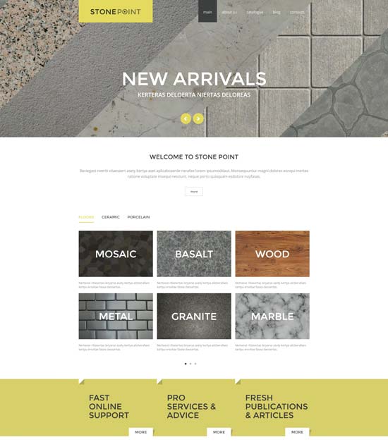 flooring materials joomla template