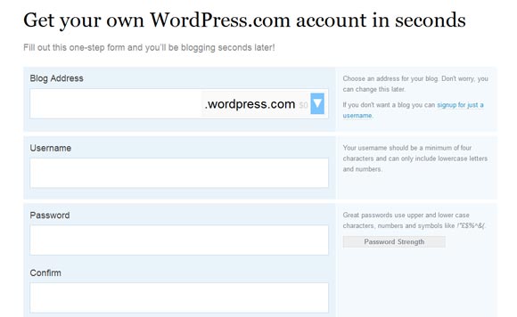 Wordpress - Get a Free Blog Website 