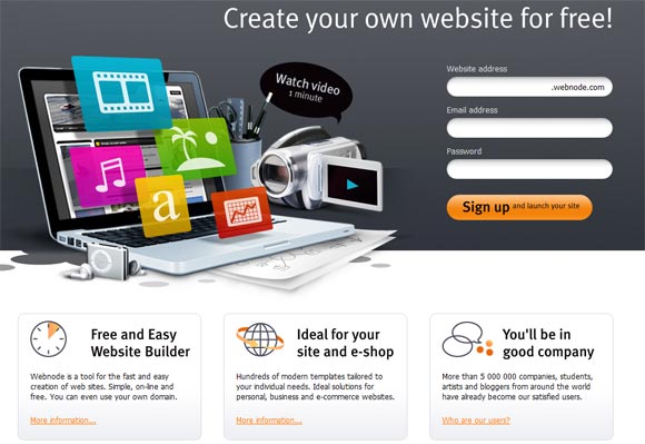 Free Online Website Builder  -  Webnode