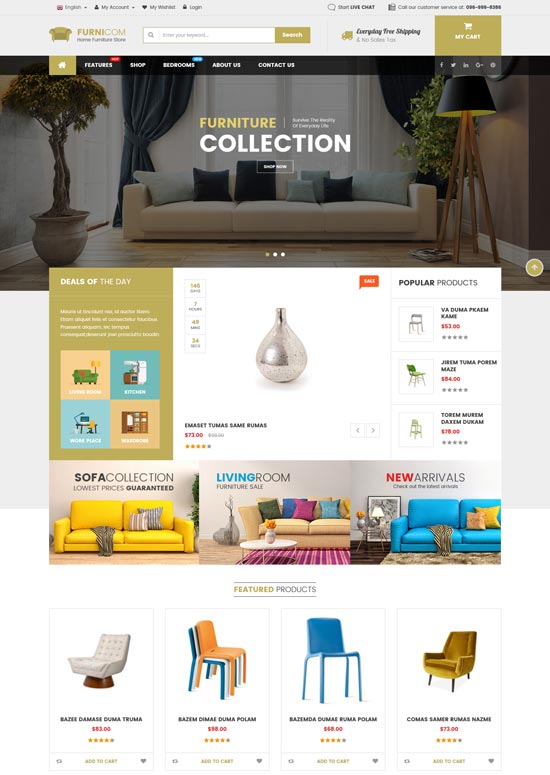 furnicom furniture theme magento