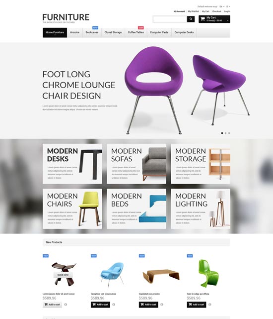 furniture responsive magento theme 52645