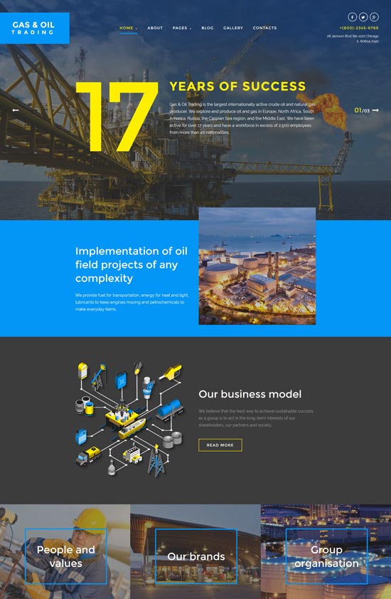 gas oil trading joomla template