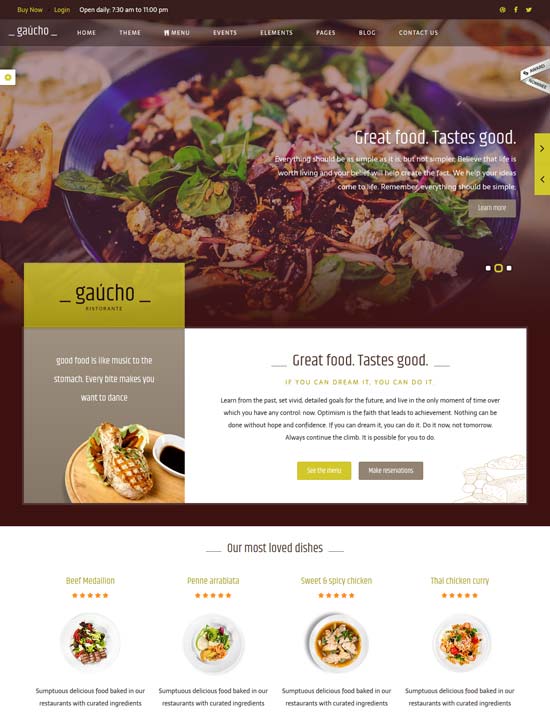 Best Restaurant Cafe Website Templates Page Of Freshdesignweb