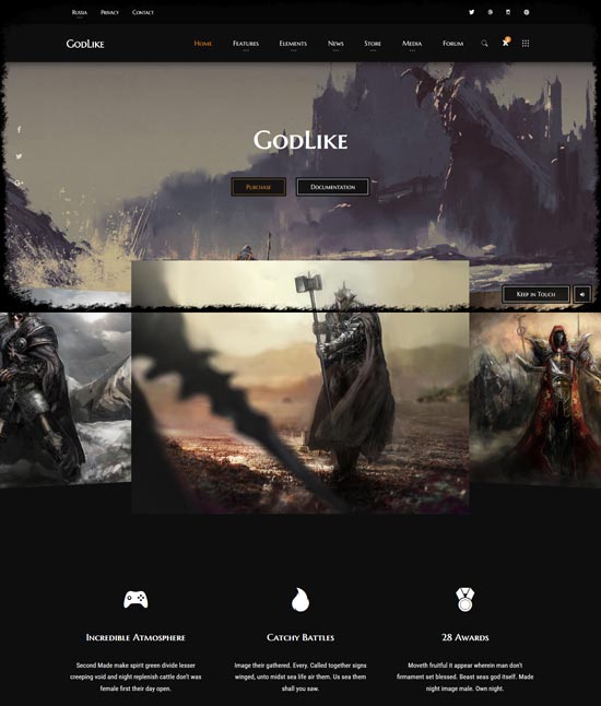 godlike-game-html-template