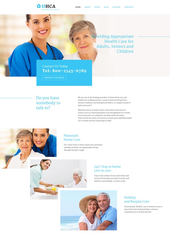 home health care joomla template