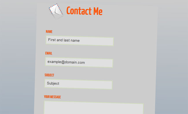 html contact form