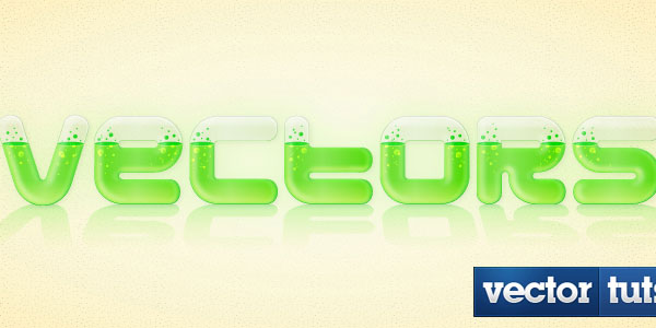 Create a Glassy Text Effect Filled with a Green, Acidic Substance 