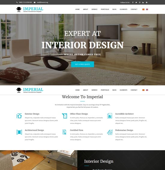 imperial interior design joomla template 