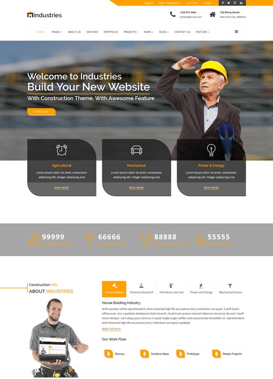 industries industrial joomla template 