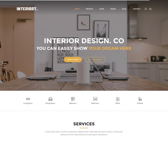 interiart interior design joomla template 