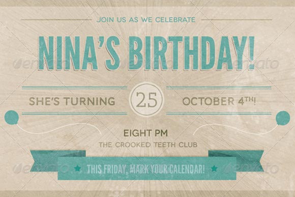 30 Beautiful Invitation Templates, Card, Birthday, Wedding, Party