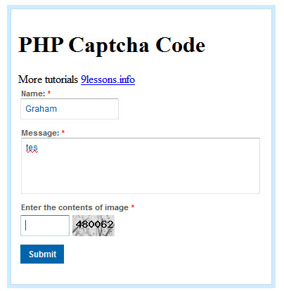 PHP Captcha Code