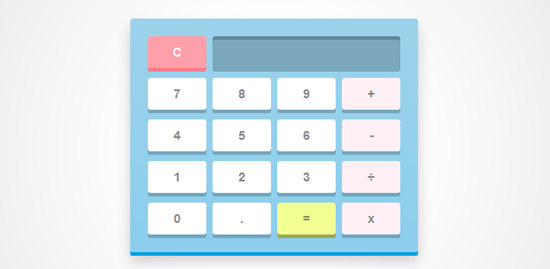 javascript and css3 calculator