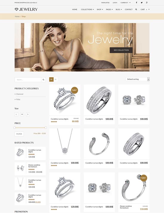 jewelry responsive wordpress theme 