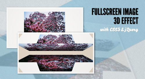 Fullscreen Image 3D Effect with CSS3 and jQuery
